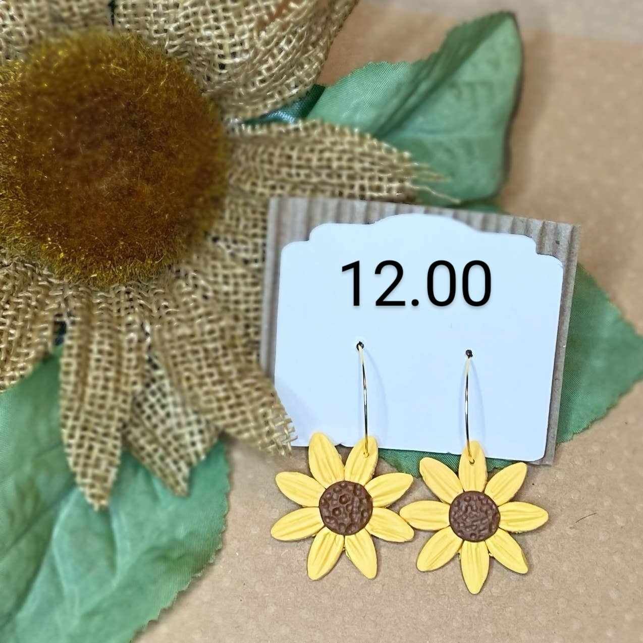 Sunflower Clay Earrings Tumblers By Bretz