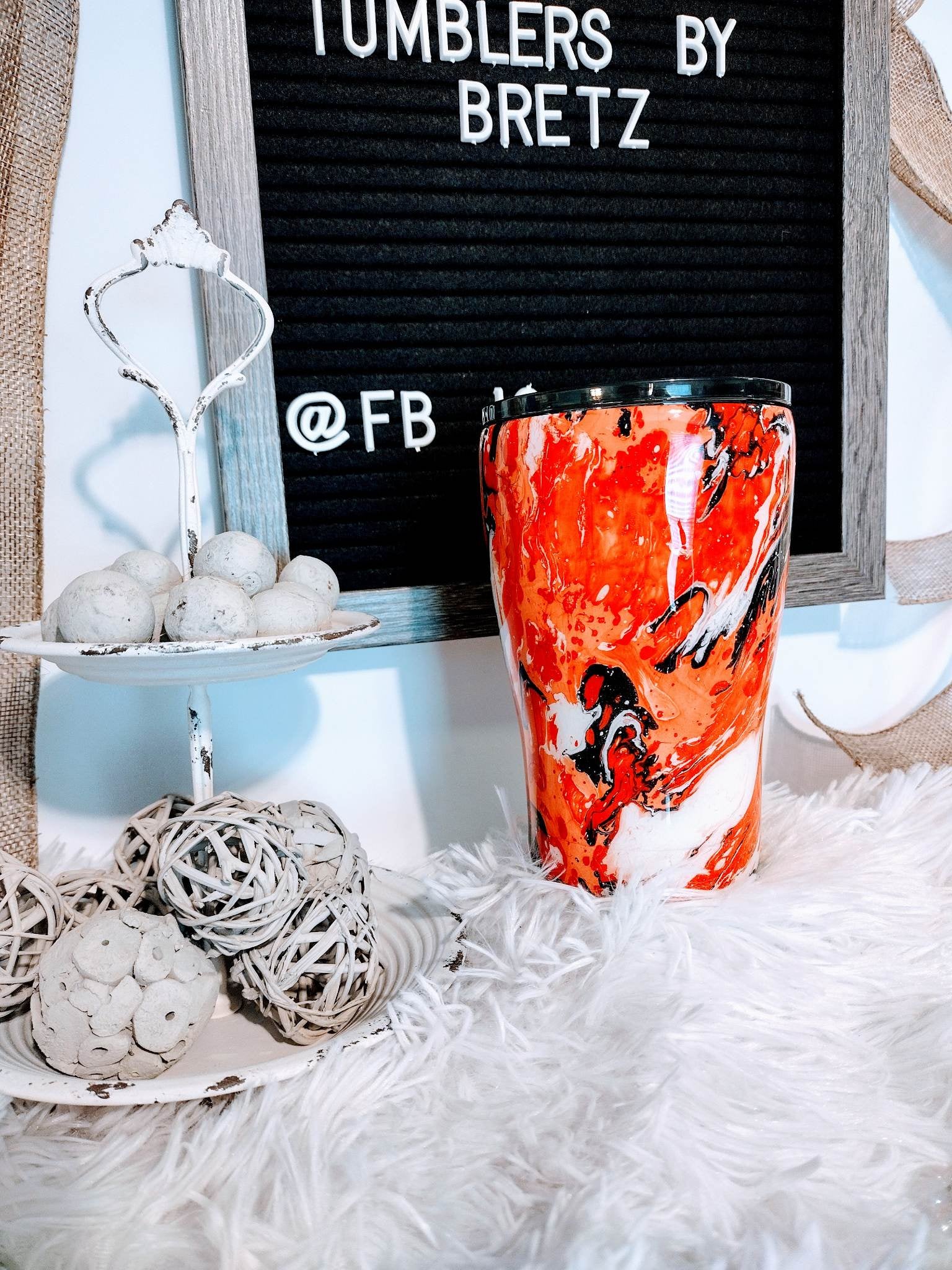 Red/Black/White Kids Curve Tumbler Tumblers By Bretz